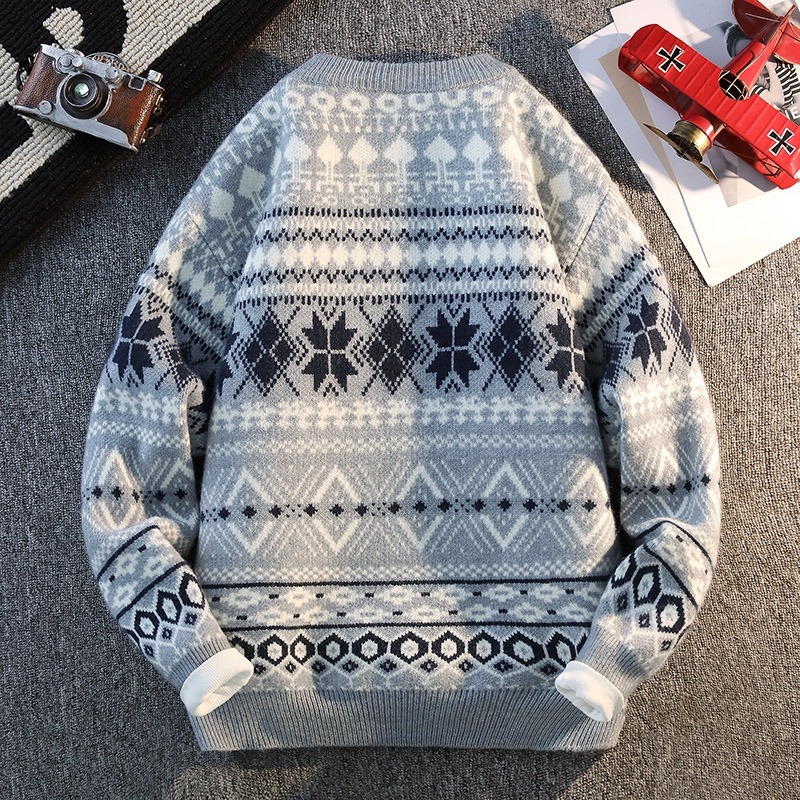 Ethnic Fashion Men - Men's Autumn and Winter Pullover Round