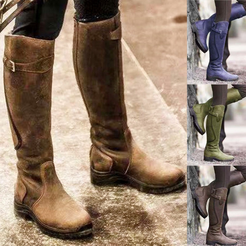 Winter Ethnic Fashion For Women - Women Winter Fashion Leather Low Heel