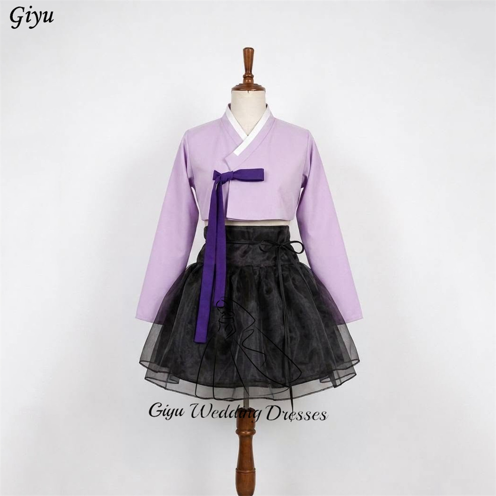 Hanbok Modern Set - Giyu Purple And Black Modern Hanbok