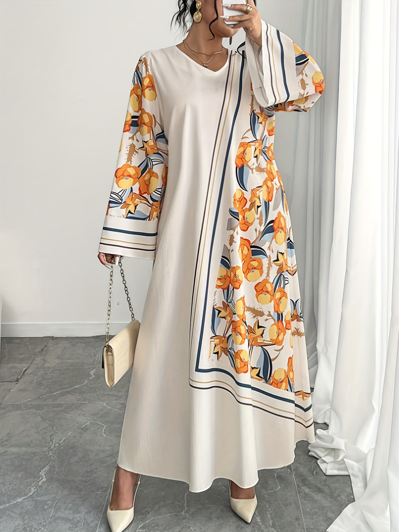 Ethnic Gown - Plus Size Fashionable Women's Middle East