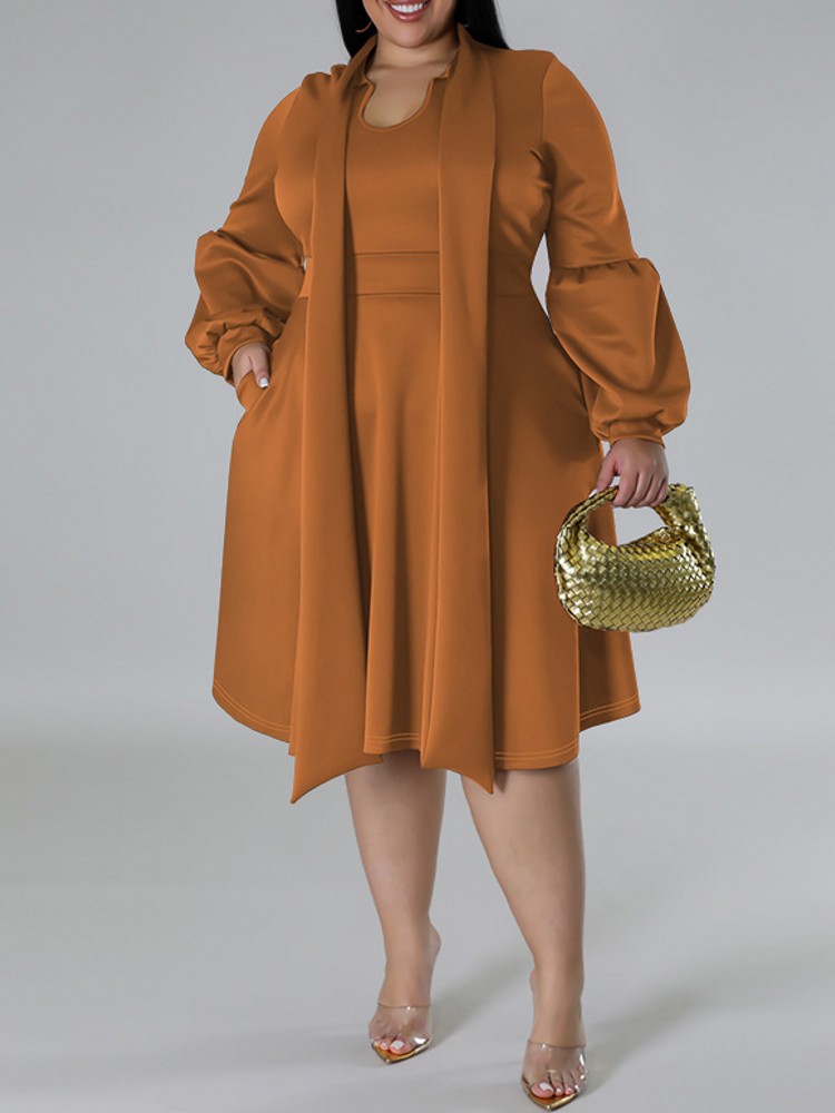 Ethnic Gown - XL-5XL Plus Size Elegant Midi Dress