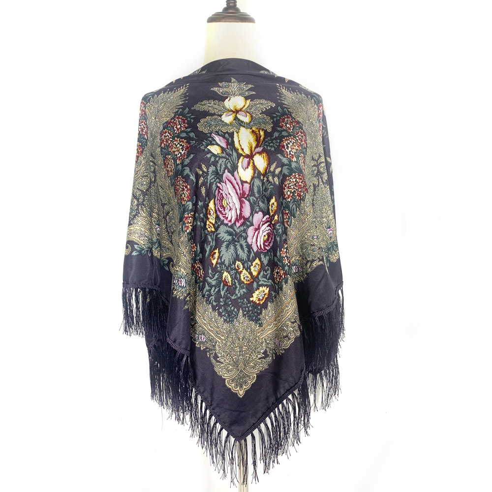 Winter Ethnic Fashion For Women - 130*130cm Ethnic Style Russian Square Scarf