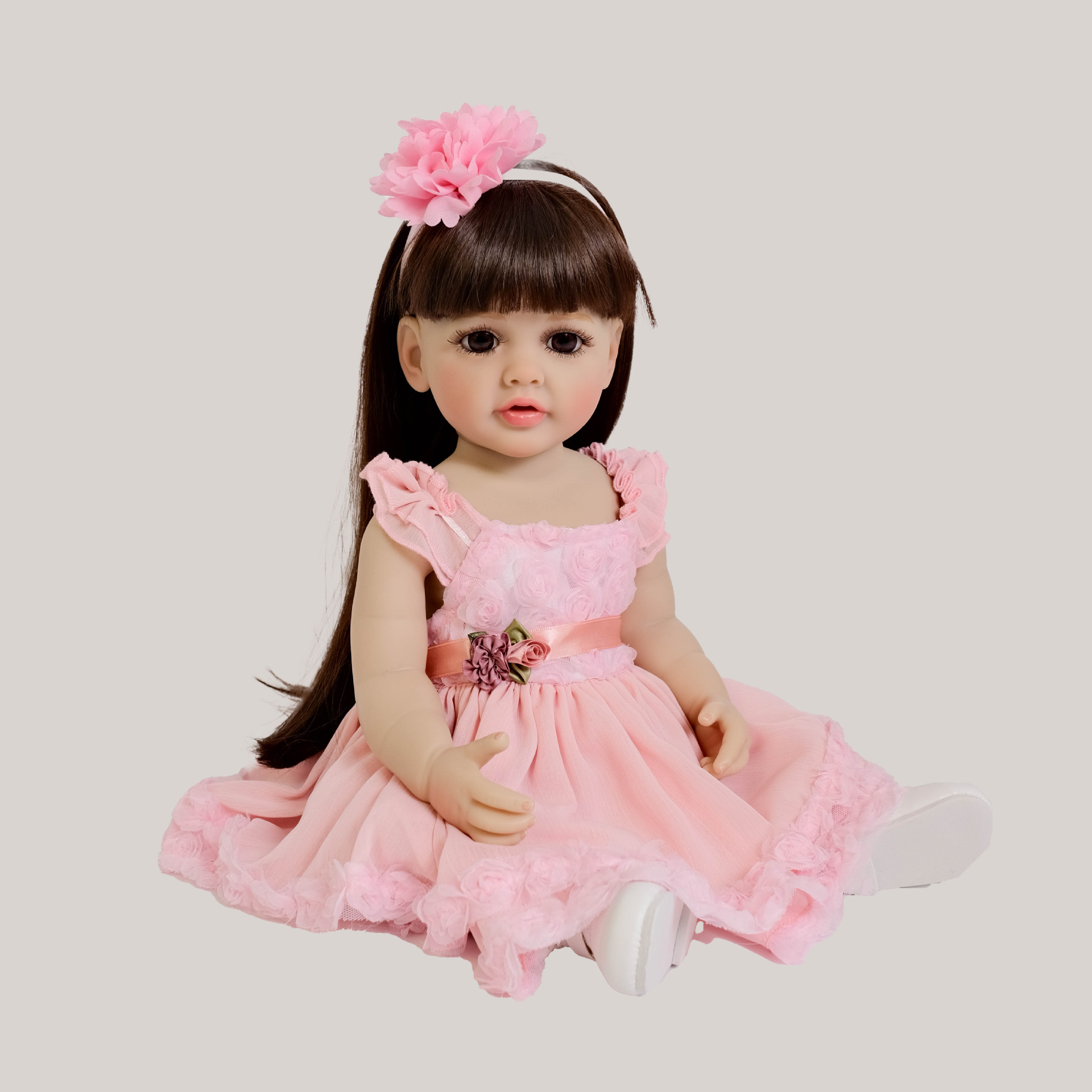 Cute 55 cm Long Hair Pink Girl - Kids Ethnic Fashion review and price