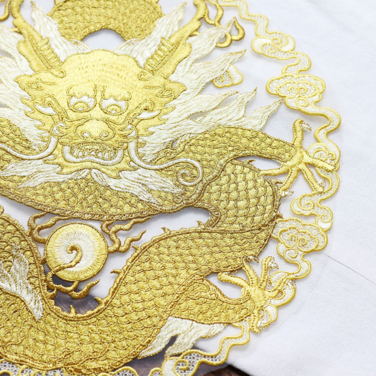 Golden thread dragon circular  - Ethnic Fashion Men review and price