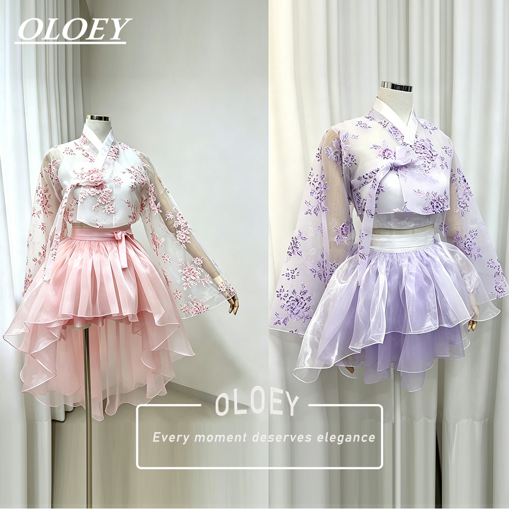 OLOEY Modern Floral Print Shor - Hanbok Modern Set review and price