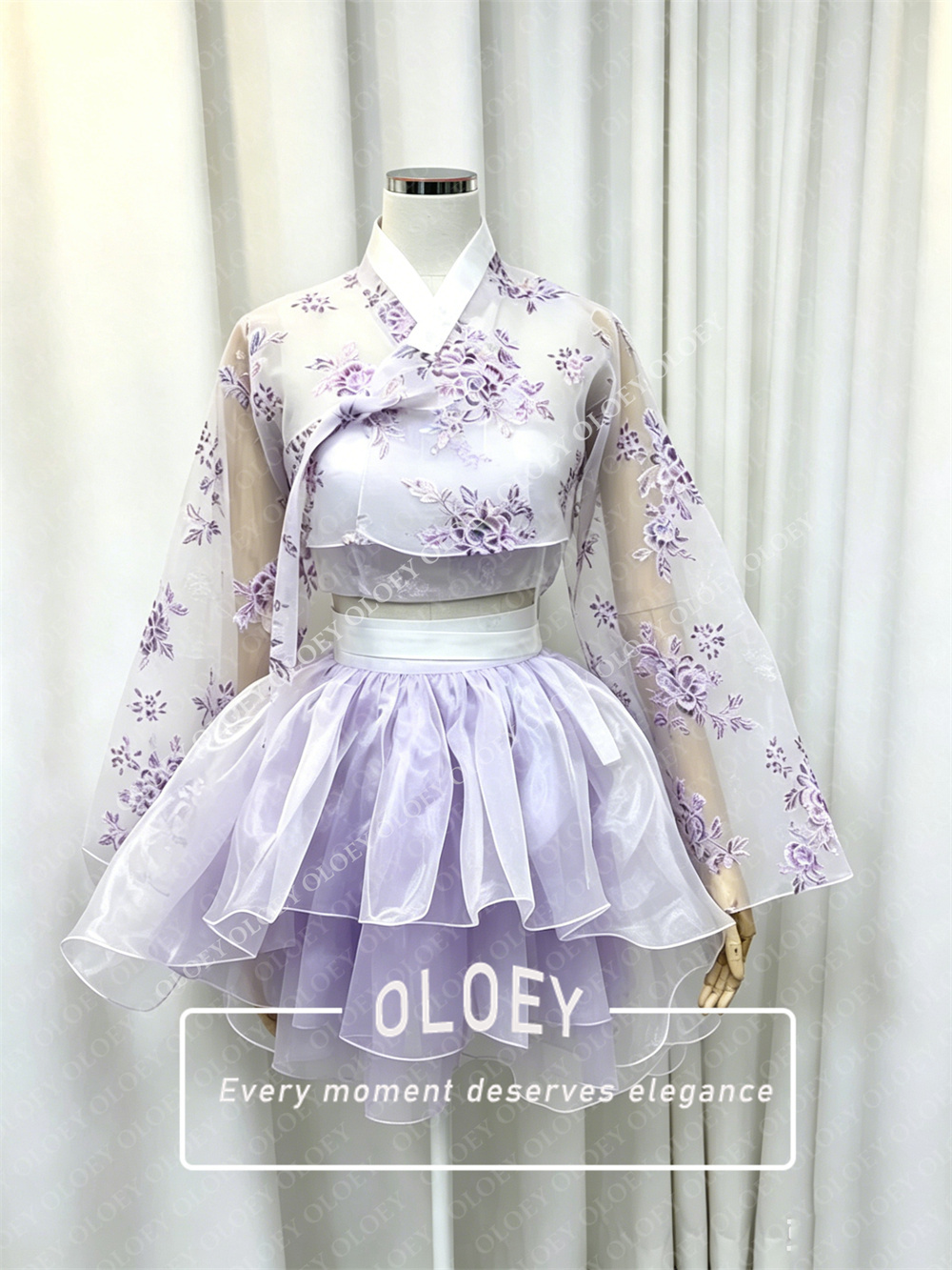 OLOEY Modern Floral Print Shor - Hanbok Modern Set review and price