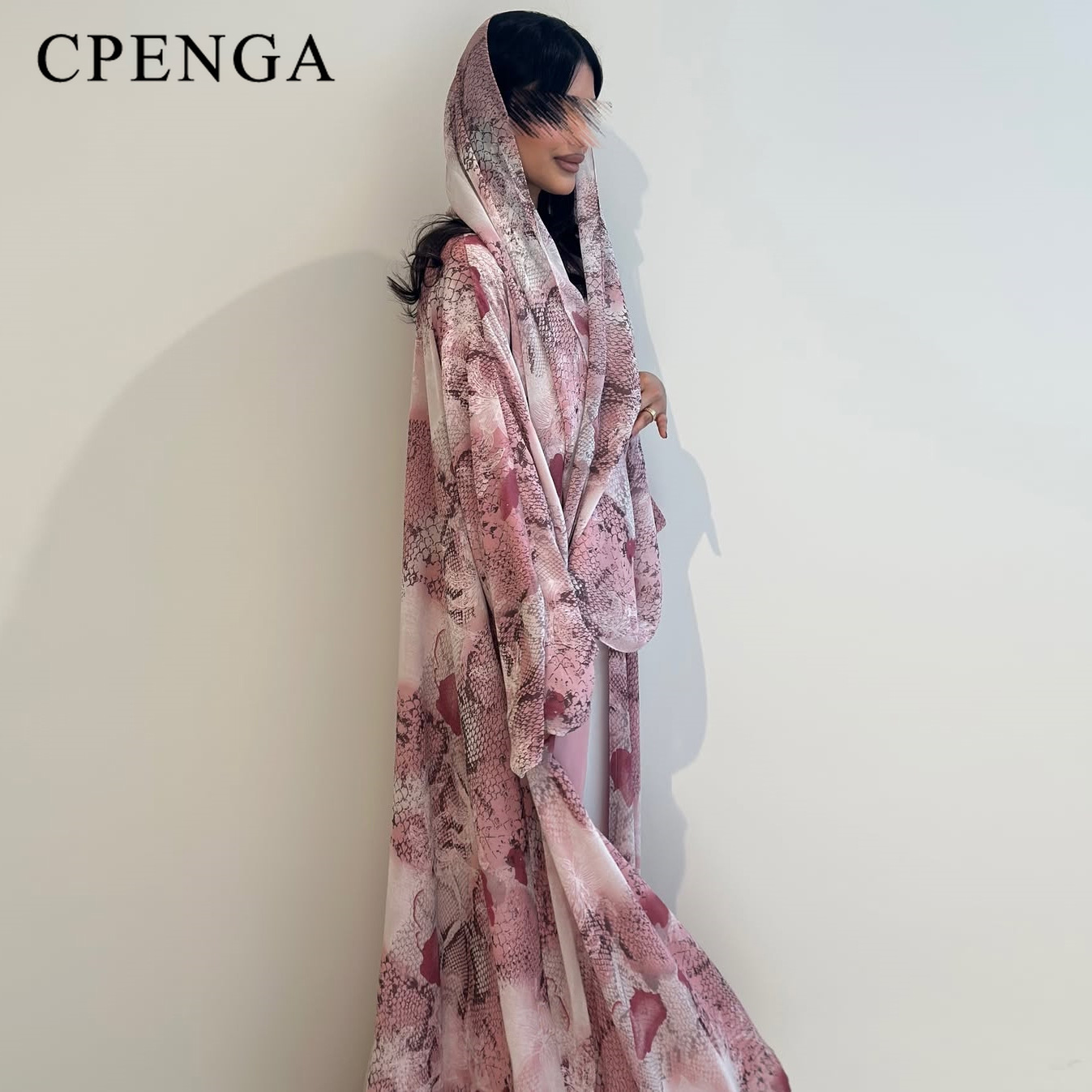 2026 Luxury Dubai Pink Print C - Abaya Modest Wear review and price