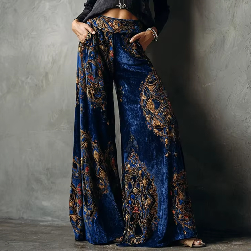 Wide Leg Pants Women Retro Eth - Winter Ethnic Fashion For Women review and price