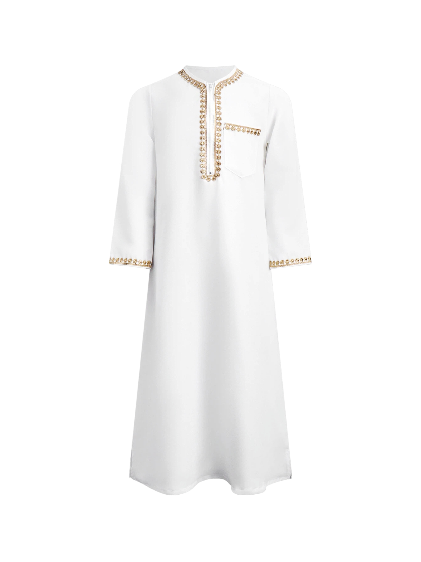 Boys Arabic Thobe White Gold E - Ethnic Gown review and price
