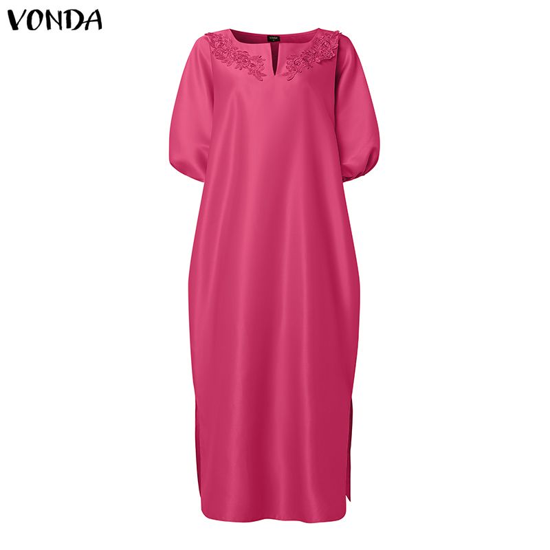 VONDA Plus Size 5XL Flower Pat - Ethnic Gown review and price