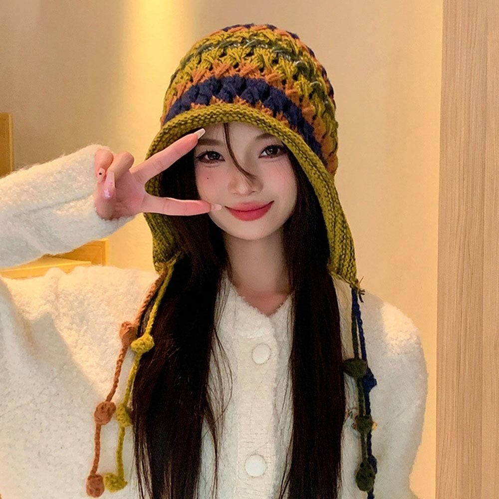 Fashion Rainbow Striped Knitte - Winter Ethnic Fashion For Women review and price