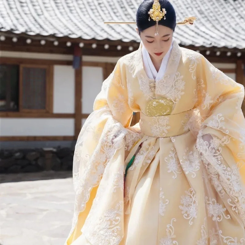 ellow Korean Clothes Women Tra - Hanbok Modern Set review and price