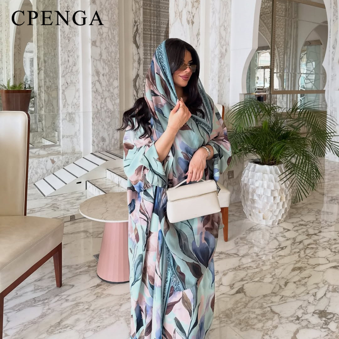 Luxury Dubai Abaya Floral Prin - Abaya Modest Wear review and price