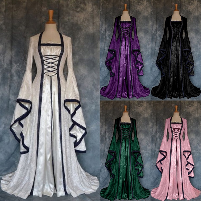 Retro Medieval Court Dress Wom - Ethnic Gown review and price