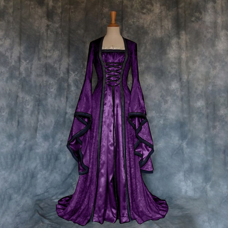 Retro Medieval Court Dress Wom - Ethnic Gown review and price