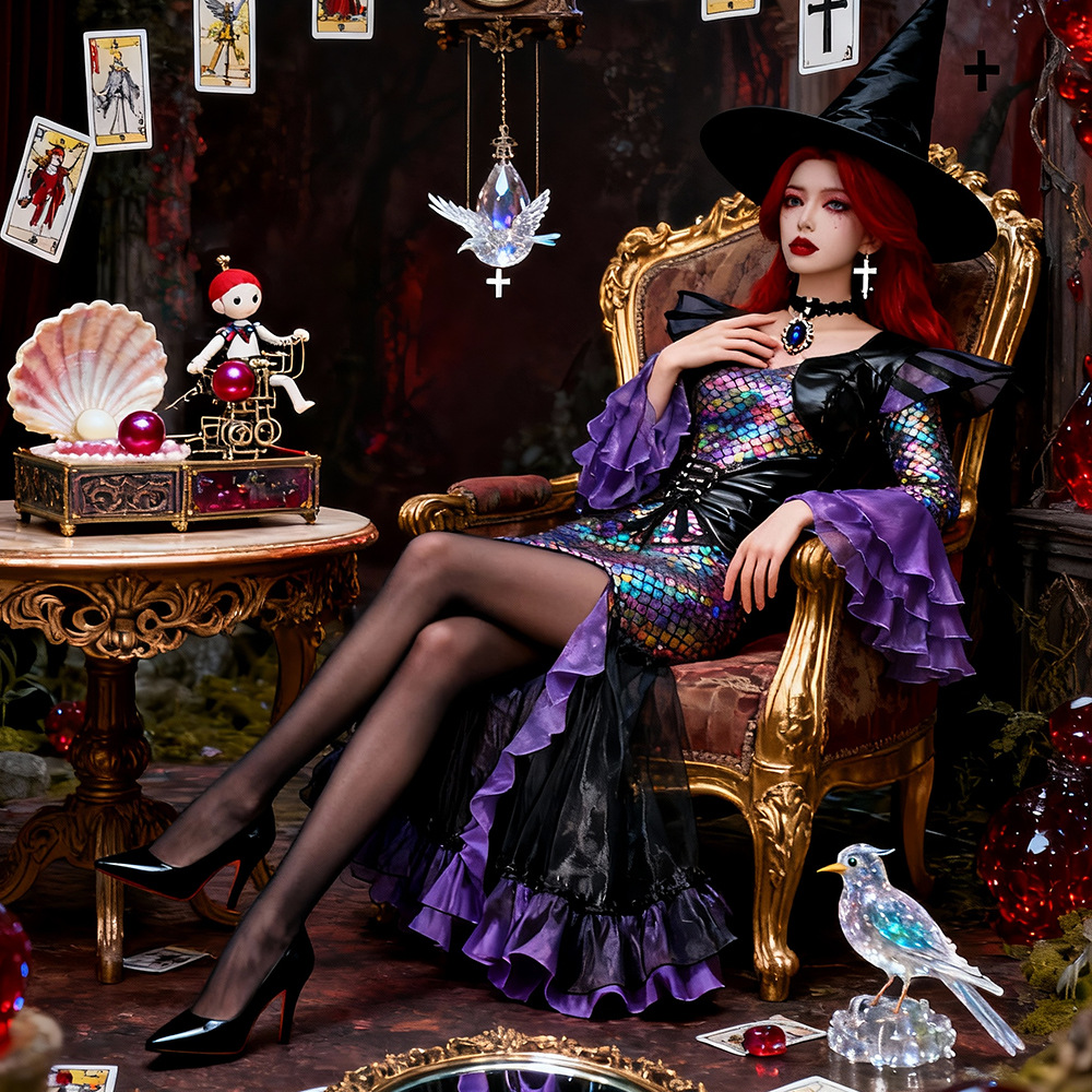 Dark Mermaid Long Dress Costum - Ethnic Gown review and price